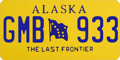 AK license plate GMB933