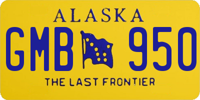 AK license plate GMB950