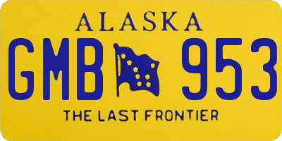 AK license plate GMB953