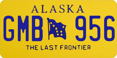 AK license plate GMB956
