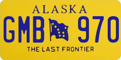 AK license plate GMB970