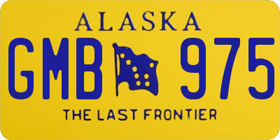 AK license plate GMB975