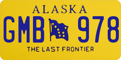 AK license plate GMB978
