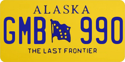 AK license plate GMB990