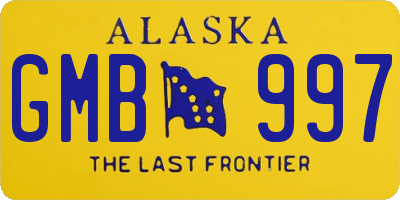 AK license plate GMB997