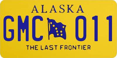 AK license plate GMC011
