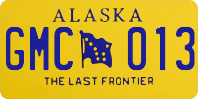 AK license plate GMC013
