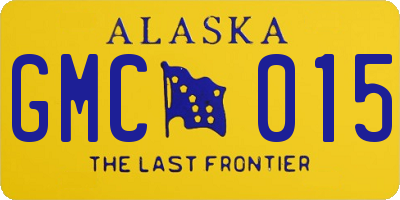 AK license plate GMC015