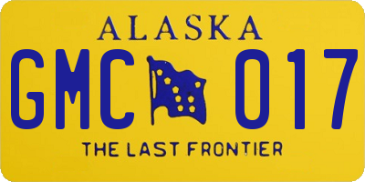 AK license plate GMC017
