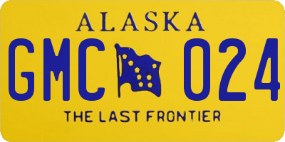 AK license plate GMC024