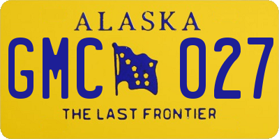 AK license plate GMC027