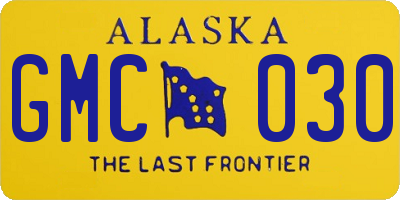 AK license plate GMC030