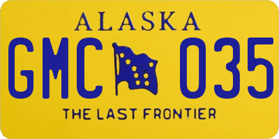 AK license plate GMC035