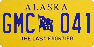 AK license plate GMC041