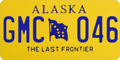 AK license plate GMC046