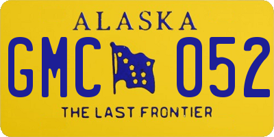 AK license plate GMC052
