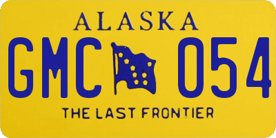 AK license plate GMC054