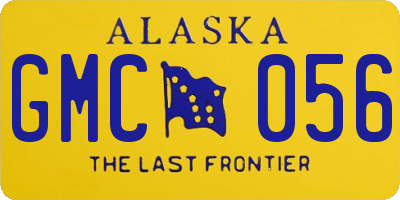 AK license plate GMC056