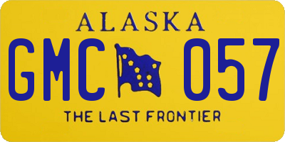 AK license plate GMC057