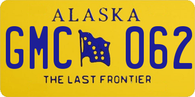AK license plate GMC062