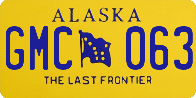 AK license plate GMC063