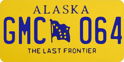 AK license plate GMC064