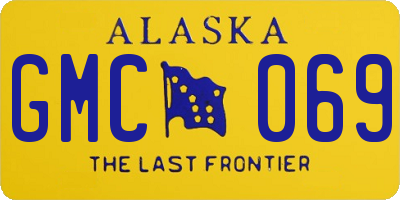 AK license plate GMC069
