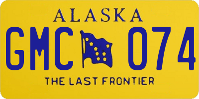 AK license plate GMC074
