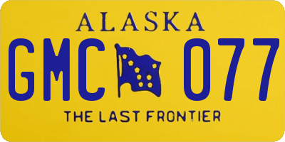 AK license plate GMC077
