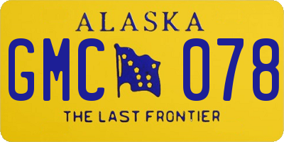 AK license plate GMC078
