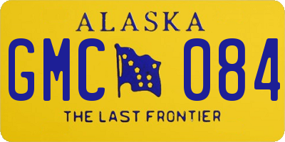 AK license plate GMC084