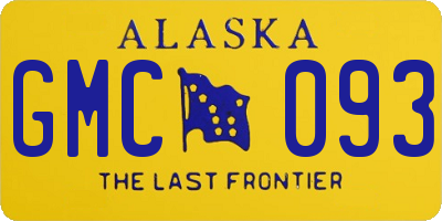 AK license plate GMC093