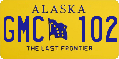 AK license plate GMC102