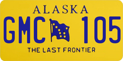 AK license plate GMC105