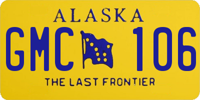 AK license plate GMC106