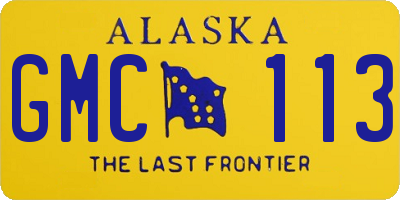 AK license plate GMC113