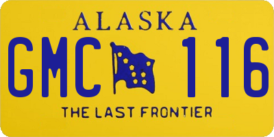 AK license plate GMC116