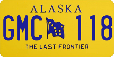 AK license plate GMC118