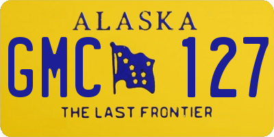 AK license plate GMC127