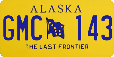 AK license plate GMC143