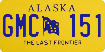 AK license plate GMC151