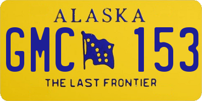 AK license plate GMC153