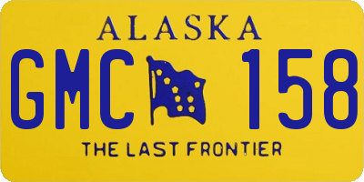 AK license plate GMC158