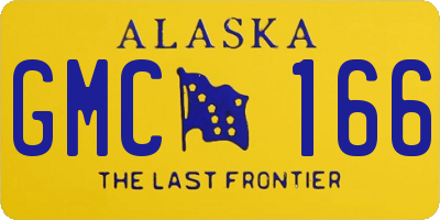 AK license plate GMC166