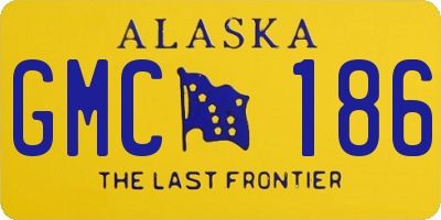 AK license plate GMC186