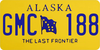 AK license plate GMC188