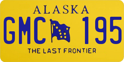 AK license plate GMC195