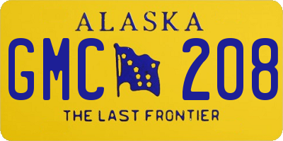 AK license plate GMC208