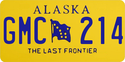 AK license plate GMC214