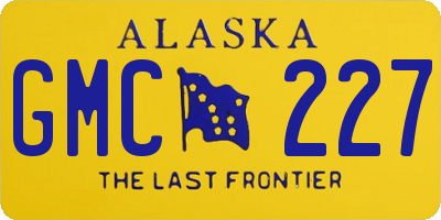 AK license plate GMC227